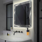 LED Spiegel Quadratisch | Wandschalter-Steuerung | Neutralweißes Licht - Reyze Seria Simetria Model 2